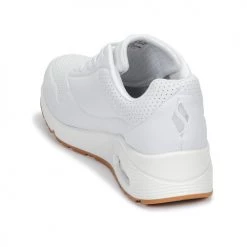 Chaussures Femme Baskets basses Skechers UNO Blanc -Baskets mode Soldes 10043214 500 E
