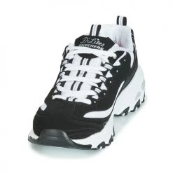Chaussures Femme Baskets basses Skechers D'LITES BIGGEST FAN Noir / Blanc -Baskets mode Soldes 11263750 500 C