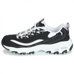 Chaussures Femme Baskets basses Skechers D'LITES BIGGEST FAN Noir / Blanc -Baskets mode Soldes 11263750 500 D