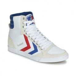 Chaussures Baskets montantes hummel SLIMMER STADIL HIGH Blanc / Bleu / Rouge