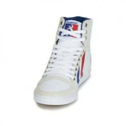 Chaussures Baskets montantes hummel SLIMMER STADIL HIGH Blanc / Bleu / Rouge -Baskets mode Soldes 113145 500 C