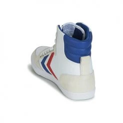 Chaussures Baskets montantes hummel SLIMMER STADIL HIGH Blanc / Bleu / Rouge -Baskets mode Soldes 113145 500 E