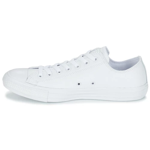 Chaussures Baskets basses Converse CHUCK TAYLOR ALL STAR LEATHER OX Blanc 4 Chaussures Baskets basses Converse CHUCK TAYLOR ALL STAR LEATHER OX Blanc – Image 4