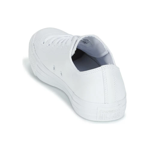Chaussures Baskets basses Converse CHUCK TAYLOR ALL STAR LEATHER OX Blanc 5 Chaussures Baskets basses Converse CHUCK TAYLOR ALL STAR LEATHER OX Blanc – Image 5