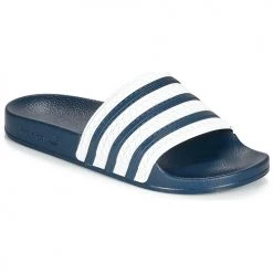 Chaussures Baskets basses adidas Originals ADILETTE Bleu / blanc