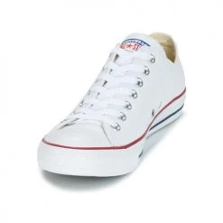 Chaussures Baskets basses Converse CHUCK TAYLOR ALL STAR LEATHER OX Blanc -Baskets mode Soldes 161266 500 C