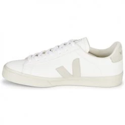 Chaussures Baskets basses Veja CAMPO Blanc / Gris -Baskets mode Soldes 17111398 500 D