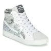 Chaussures Femme Baskets montantes Meline IN1363 Blanc / Argent