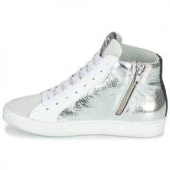 Chaussures Femme Baskets montantes Meline IN1363 Blanc / Argent -Baskets mode Soldes 17658286 500 D