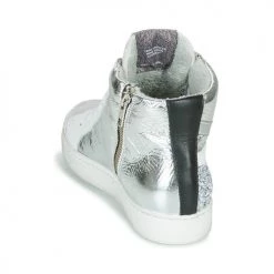 Chaussures Femme Baskets montantes Meline IN1363 Blanc / Argent -Baskets mode Soldes 17658286 500 E