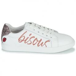 Chaussures Femme Baskets basses Bons baisers de Paname SIMONE BISOUS Blanc -Baskets mode Soldes 17837740 500 B