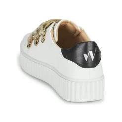 Chaussures Femme Baskets basses Vanessa Wu BASKETS À SCRATCHS ANIMALIER Blanc / Léopard -Baskets mode Soldes 18289191 500 E