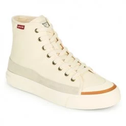 Chaussures Femme Baskets montantes Levi's SQUARE HIGH S Blanc