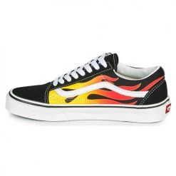 Chaussures Baskets basses Vans OLD SKOOL Noir / Orange -Baskets mode Soldes 18683720 500 D