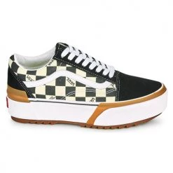 Chaussures Femme Baskets basses Vans OLD SKOOL STACKED Noir / Blanc -Baskets mode Soldes 18683732 500 B