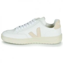 Chaussures Baskets basses Veja V-12 Blanc / Beige -Baskets mode Soldes 18703545 500 D