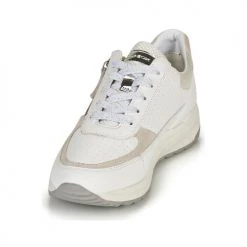 Chaussures Femme Baskets basses Geox D AIRELL A Blanc / Beige -Baskets mode Soldes 18763579 500 C