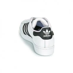 Chaussures Baskets basses adidas Originals SUPERSTAR Blanc / Noir -Baskets mode Soldes 18898608 500 E