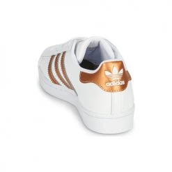 Chaussures Femme Baskets basses adidas Originals SUPERSTAR W Blanc / Bronze -Baskets mode Soldes 18898633 500 E