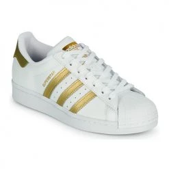 Chaussures Femme Baskets basses adidas Originals SUPERSTAR W Blanc / Doré