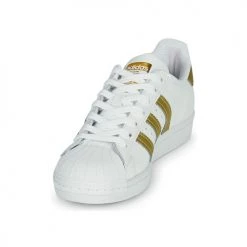 Chaussures Femme Baskets basses adidas Originals SUPERSTAR W Blanc / Doré -Baskets mode Soldes 18898634 500 C