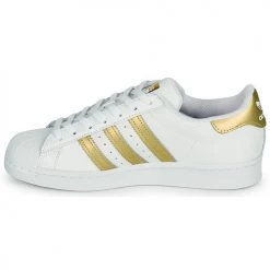 Chaussures Femme Baskets basses adidas Originals SUPERSTAR W Blanc / Doré -Baskets mode Soldes 18898634 500 D