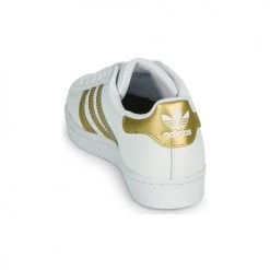 Chaussures Femme Baskets basses adidas Originals SUPERSTAR W Blanc / Doré -Baskets mode Soldes 18898634 500 E
