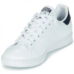 Chaussures Baskets basses adidas Originals STAN SMITH ECO-RESPONSABLE Blanc / Marine -Baskets mode Soldes 18898694 500 C