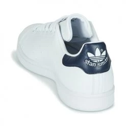Chaussures Baskets basses adidas Originals STAN SMITH ECO-RESPONSABLE Blanc / Marine -Baskets mode Soldes 18898694 500 E