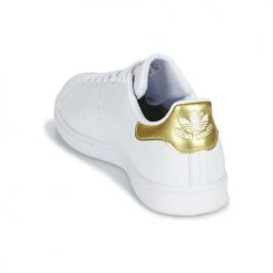 Chaussures Femme Baskets basses adidas Originals STAN SMITH W ECO-RESPONSABLE Blanc / Doré -Baskets mode Soldes 18898722 500 E