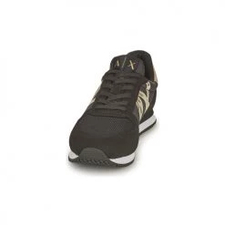 Chaussures Femme Baskets basses Armani Exchange HALOISE Noir / Doré -Baskets mode Soldes 19775821 500 C