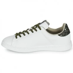 Chaussures Femme Baskets basses Victoria TENIS PIEL Blanc / Kaki -Baskets mode Soldes 19901067 500 D