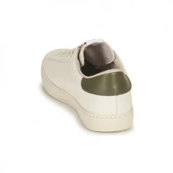 Chaussures Femme Baskets basses Victoria BERLIN PIEL CONTRASTE Blanc / Kaki -Baskets mode Soldes 19901079 500 E