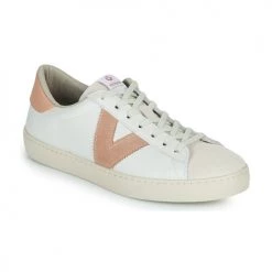 Chaussures Femme Baskets basses Victoria BERLIN PIEL CONTRASTE Blanc / Rose