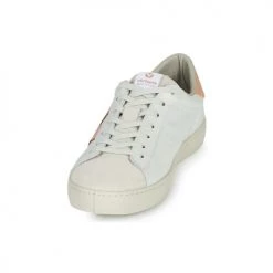 Chaussures Femme Baskets basses Victoria BERLIN PIEL CONTRASTE Blanc / Rose -Baskets mode Soldes 19901084 500 C
