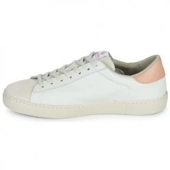 Chaussures Femme Baskets basses Victoria BERLIN PIEL CONTRASTE Blanc / Rose -Baskets mode Soldes 19901084 500 D