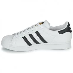 Chaussures Baskets basses adidas Originals SUPERSTAR VEGAN Blanc / Noir -Baskets mode Soldes 19933727 500 D