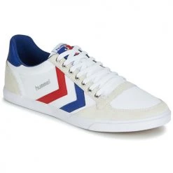 Chaussures Baskets basses hummel SLIMMER STADIL LOW Blanc / Rouge / Bleu