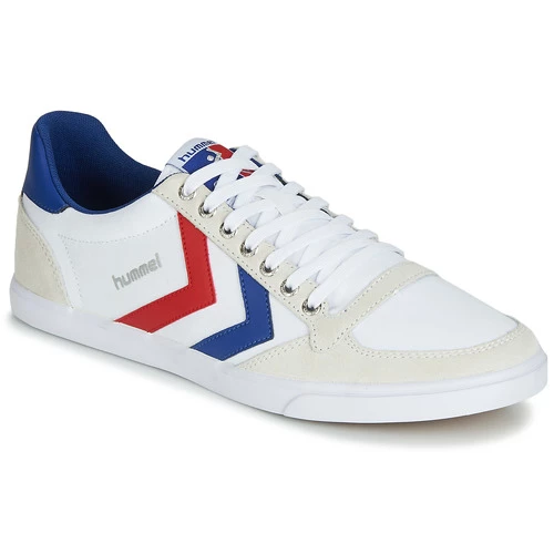 Chaussures Baskets basses hummel SLIMMER STADIL LOW Blanc / Rouge / Bleu 1 Chaussures Baskets basses hummel SLIMMER STADIL LOW Blanc / Rouge / Bleu