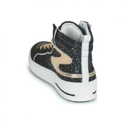 Chaussures Femme Baskets montantes Semerdjian MARAL Noir / Doré -Baskets mode Soldes 19983310 500 E