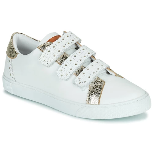 Chaussures Femme Baskets basses Les Tropéziennes par M Belarbi SUZETTE Blanc / Doré 1 Chaussures Femme Baskets basses Les Tropéziennes par M Belarbi SUZETTE Blanc / Doré