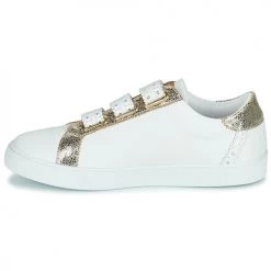 Chaussures Femme Baskets basses Les Tropéziennes par M Belarbi SUZETTE Blanc / Doré 8 Chaussures Femme Baskets basses Les Tropéziennes par M Belarbi SUZETTE Blanc / Doré -Baskets mode Soldes 20044160 500 D