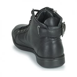 Chaussures Femme Baskets montantes Pataugas PALME Noir -Baskets mode Soldes 20061485 500 E