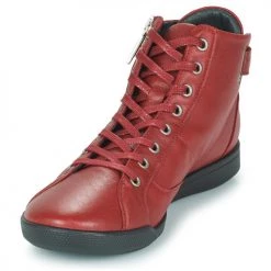 Chaussures Femme Baskets montantes Pataugas PALME Sangria -Baskets mode Soldes 20061487 500 C