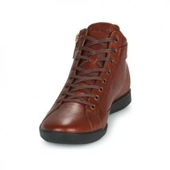 Chaussures Femme Baskets montantes Pataugas PALME Chataigne -Baskets mode Soldes 20061489 500 C