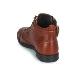 Chaussures Femme Baskets montantes Pataugas PALME Chataigne -Baskets mode Soldes 20061489 500 E