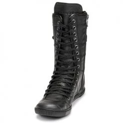 Chaussures Femme Baskets montantes Pataugas IRATIKO Noir -Baskets mode Soldes 20061499 500 C