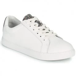 Chaussures Femme Baskets basses Bons baisers de Paname SIMONE GLITTER TONGUE Blanc