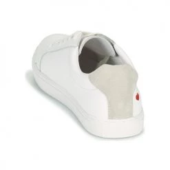 Chaussures Femme Baskets basses Bons baisers de Paname SIMONE AMOUR BLANC ROSE GOLD Blanc / Rose -Baskets mode Soldes 21183167 500 E