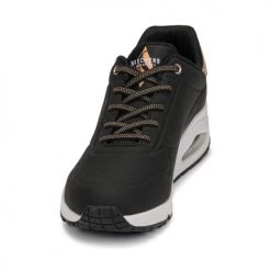 Chaussures Femme Baskets basses Skechers UNO Noir -Baskets mode Soldes 21201507 500 C